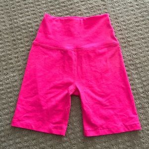 Beyond Yoga Spacedye Pink Bike Short